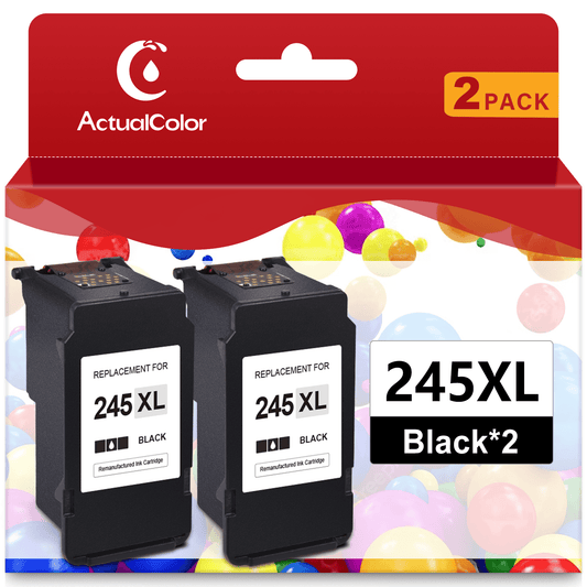 245XL Ink Cartridge for Canon Ink 245 XL Black Printer Ink for Canon 243 Black Ink (2Black)