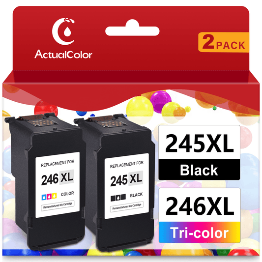 245XL 246XL Ink Cartridge for Canon Ink 245 and 246 243 244 PG-245XL CL-246XL for PIXMA MG2522 TS3322 TS3122 TR4522 MX490 MG2520 Printer ( Black, Tri-Color)